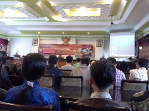 Kabid SKDI Diskominfo kota Malang memberikan sambutannya